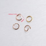 100 pcs of Stainless Steel Gold Plated Open Jump Rings, Loops, Connector Rings, DIY Jewelry Findings AL1138