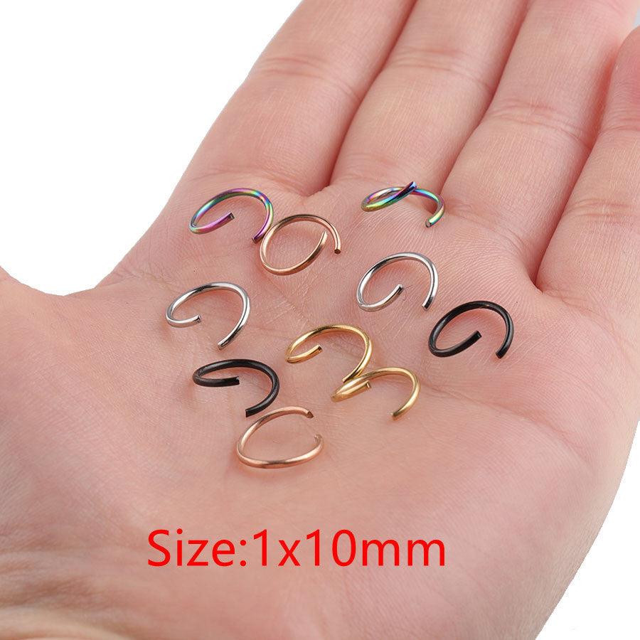 100 pcs of Stainless Steel Gold Plated Open Jump Rings, Loops, Connector Rings, DIY Jewelry Findings AL1138