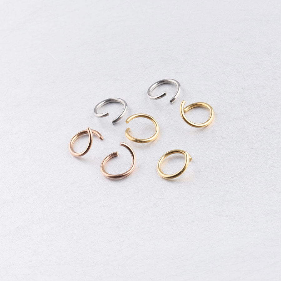 100 pcs of Stainless Steel Gold Plated Open Jump Rings, Loops, Connector Rings, DIY Jewelry Findings AL1138