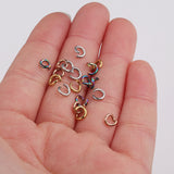 100 pcs of Stainless Steel Gold Plated Open Jump Rings, Loops, Connector Rings, DIY Jewelry Findings AL1138