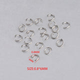 100 pcs of Stainless Steel Gold Plated Open Jump Rings, Loops, Connector Rings, DIY Jewelry Findings AL1138