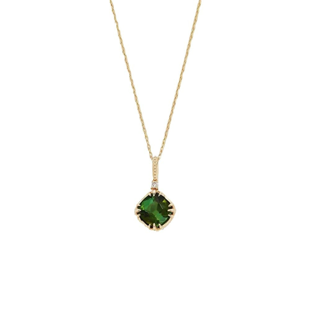 925 Sterling Silver Natural Peridot Garnet Citrine Crystal Stone Necklace Gift For Women AL1155