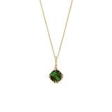 925 Sterling Silver Natural Peridot Garnet Citrine Crystal Stone Necklace Gift For Women AL1155