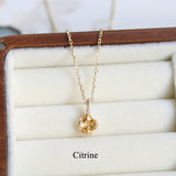 925 Sterling Silver Natural Peridot Garnet Citrine Crystal Stone Necklace Gift For Women AL1155