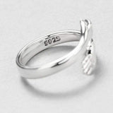 S925 Sterling Silver Hands Hugging Ring Adjustable Ring Fashion Jewelry AL1162