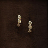 Three Drops Faceted Zircon Hoop Earrings CZ Earring, S925 Sterling Silver Earrings, Fashion Earrings AL1179