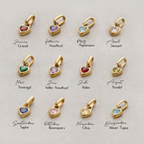 Small Rainbow Heart 12 Birthstone Pendants CZ Heart, DIY Birthstone Love Zircon Pendant Titanium Steel Jewelry AL1201