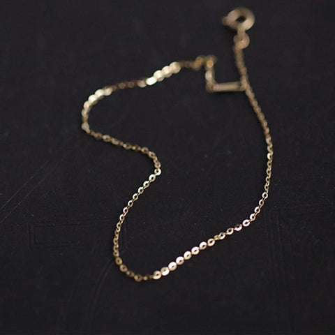 Skinny S925 Sterling Silver Cable Chain Minimalist Bracelet AL1208
