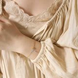 Rainbow Tassel Gold Heart Bracelet & Anklet, Titanium Steel Chain, Simple Heart Summer Jewellery Necklace AL1241
