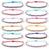 Tribal Rainbow Waxed Cord Friendship Bracelet, Adjustable, Handmade Spiritual Gift for Good Luck, Travel Safety & Positive Energy AL1246