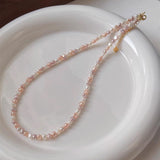 Multi-Color Baroque Pearl Necklace/Bracelet, Pink Purple White Freshwater Pearls, S925 Sterling Silver Jewelry For Women AL1260