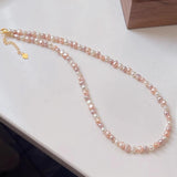 Multi-Color Baroque Pearl Necklace/Bracelet, Pink Purple White Freshwater Pearls, S925 Sterling Silver Jewelry For Women AL1260