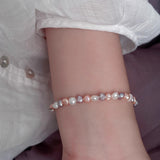 Multi-Color Baroque Pearl Necklace/Bracelet, Pink Purple White Freshwater Pearls, S925 Sterling Silver Jewelry For Women AL1260