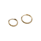 S925 Sterling Silver 18K Gold Plated Minimalist Huggie Hoops Earrings, 10mm Hoops For Women AL1261