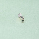 1 pcs of S925 Silver Geometric Natural Green Moss Agate Cartilage Studs Earring, Flat Back Earrings, Piercing Ear Jewelry For Women AL1262