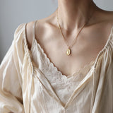 18" Irregular Candle Necklace, Fire Lacquer Lava Vintage Candle Stand, Titanium Steel 18K Gold Plated AL1267
