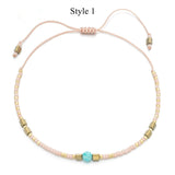 Set of Bohemian Skinny Natural Pearl, Stones & Miyuki Beads Bracelet, Friendship Bracelet, Handmade Boho Summer Jewelry AL1270
