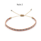 Set of Bohemian Skinny Natural Pearl, Stones & Miyuki Beads Bracelet, Friendship Bracelet, Handmade Boho Summer Jewelry AL1270