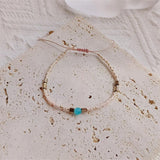 Set of Bohemian Skinny Natural Pearl, Stones & Miyuki Beads Bracelet, Friendship Bracelet, Handmade Boho Summer Jewelry AL1270