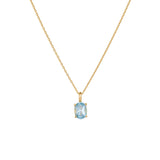 15" Sky Blue Topaz Pendant Necklace, 925 Sterling Silver Necklace for Women AL1272