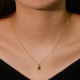 Natural Amethyst & Peridot Pendant Necklace, S925 Sterling Silver Jewelry For Women AL1273