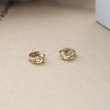 Mini Faceted Star Cartilage Earring Studs: s925 Sterling Silver with 18k Gold  AL1280