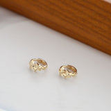 Mini Faceted Star Cartilage Earring Studs: s925 Sterling Silver with 18k Gold  AL1280