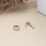 Mini Faceted Star Cartilage Earring Studs: s925 Sterling Silver with 18k Gold  AL1280