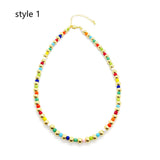 Bohemian Baroque Natural Freshwater Pearl & Rainbow Miyuki Beads Necklace AL1286