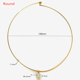 Dainty Choker Necklace with Zirconia Pendants - Heart, Marquise & More, Stainless Steel Collar AL1291