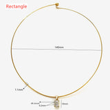 Dainty Choker Necklace with Zirconia Pendants - Heart, Marquise & More, Stainless Steel Collar AL1291