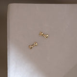 Cute Butterfly Knot S925 Pure Silver Stud Earrings, 14K Gold Plated Jewelry for Women AL1296