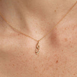 Infinity ~ S925 Sterling Silver 18K Gold Plated Figure-Eight Necklace, Möbius Necklace AL1303