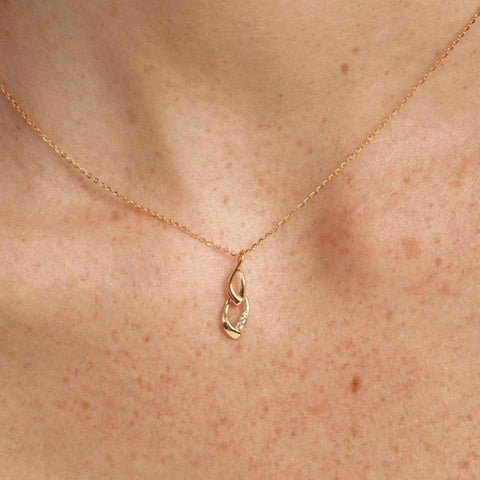 Infinity ~ S925 Sterling Silver 18K Gold Plated Figure-Eight Necklace, Möbius Necklace AL1303