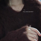 S925 Sterling Silver Mini Key Zircon Pendant Necklace in 14K Gold Plated AL1307