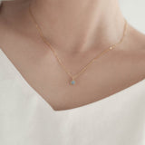 Mysterious Realm ~ S925 Sterling Silver Klein Blue Zircon Pendant Necklace in 18K Gold AL1308