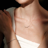 Blues ~ S925 Sterling Silver Blue Spinel Zircon Necklace in 18K Gold Plated AL1309