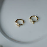 Knot ~ S925 Sterling Silver Small Exquisite Sparkling Huggie Hoop Earrings in 14K Gold Plated AL1314