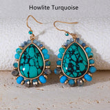 Bohemian Big Abalone and White Shell Beads Earrings, Handmade Summer Jewelry AL1325
