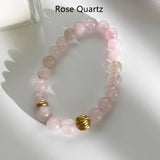 Pink Irregular Resin Cuff, Rose Quartz Beads Bracelet, CZ Rope Bracelet, Stainless Steel Boho Summer Jewelry AL1327