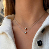 Dainty Gold Heart Pendant Necklace, Stainless Steel Chain, Minimalist Summer Jewelry AL1328