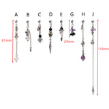 1 Pcs Silver Natural Stone & Freshwater Pearl Beads Drop Stud Earring, Stainless Steel, Cool Summer Jewelry AL1331