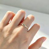 Marquise Moss Agate Gold Plated Ring, 925 Sterling Silver CZ Pave, Dainty Jewelry Gift for Her AL1340