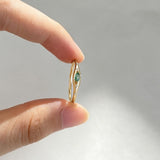 Marquise Moss Agate Gold Plated Ring, 925 Sterling Silver CZ Pave, Dainty Jewelry Gift for Her AL1340