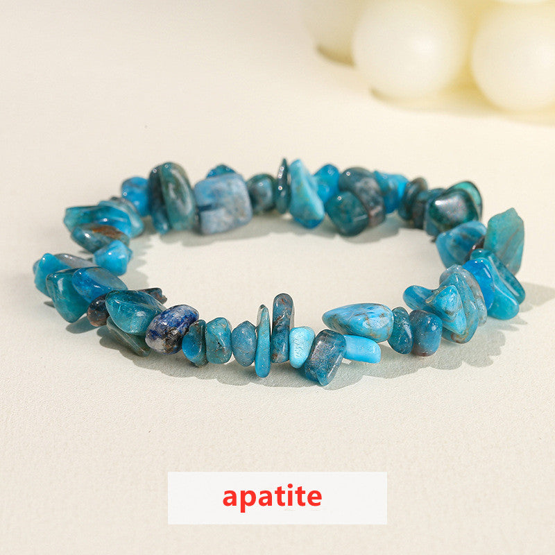 New Stones!  Natural Crystal Chips Beaded Stretch Bracelet, Irregular Agate Jade Fluorite Raw Gemstone Bracelet, Handmade Boho Jewelry AL138-new