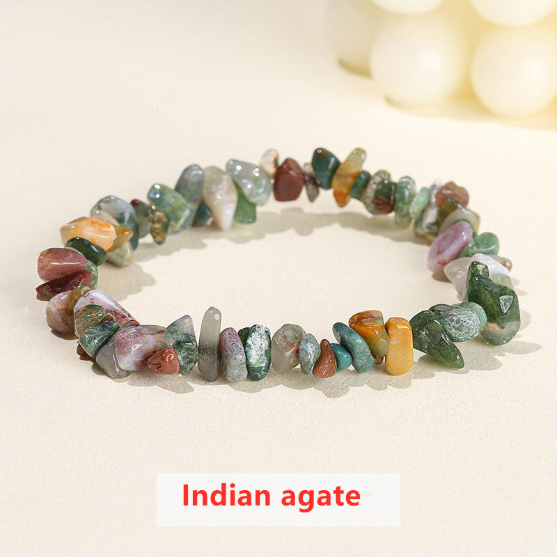 New Stones!  Natural Crystal Chips Beaded Stretch Bracelet, Irregular Agate Jade Fluorite Raw Gemstone Bracelet, Handmade Boho Jewelry AL138-new