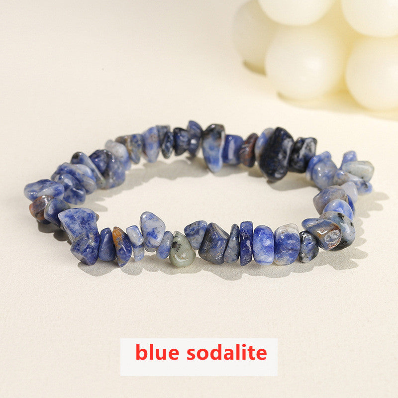 New Stones!  Natural Crystal Chips Beaded Stretch Bracelet, Irregular Agate Jade Fluorite Raw Gemstone Bracelet, Handmade Boho Jewelry AL138-new