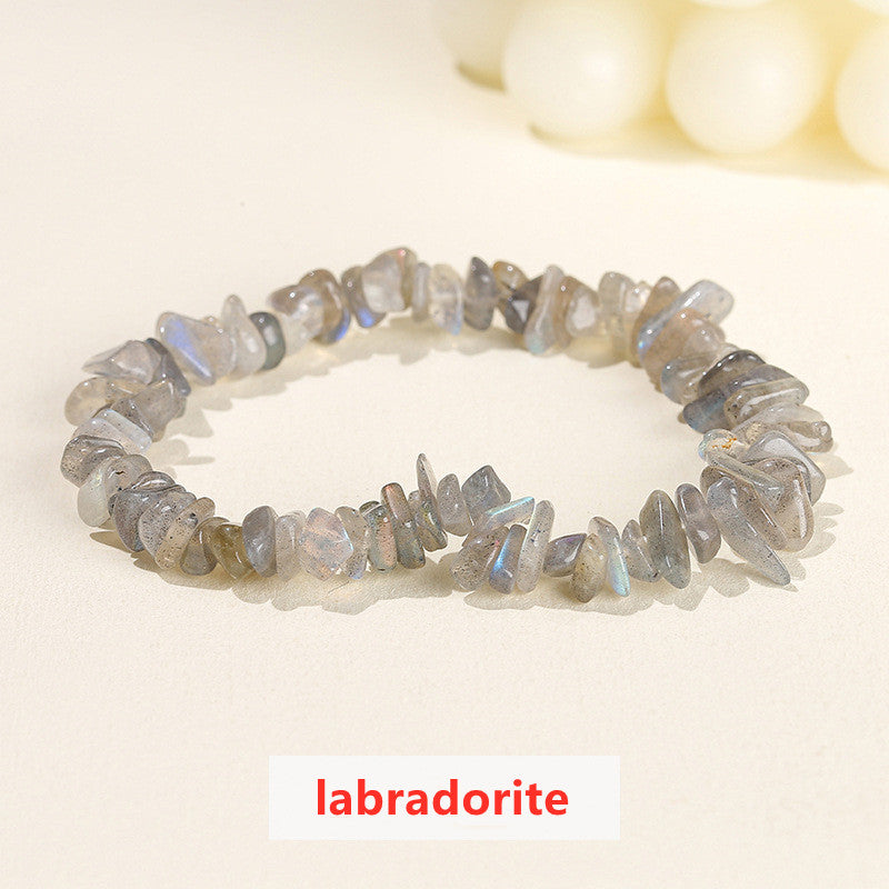 New Stones!  Natural Crystal Chips Beaded Stretch Bracelet, Irregular Agate Jade Fluorite Raw Gemstone Bracelet, Handmade Boho Jewelry AL138-new