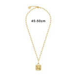 18” Gold Plated Brass Square Sun Light White Opal Pendant Necklace, Opal Fashion Jewelry AL755