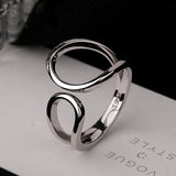 S925 Sterling Silver Smooth Gold Line Twisted Knot Ring, Fashion Jewelry AL792